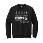 Holiday Crewneck Sweatshirt- Merry Merry Christmas Graphic Tee