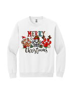 Merry Christmas Paw Print Buffalo Plaid Holiday Apparel – Cute Festive Dog Lover Design