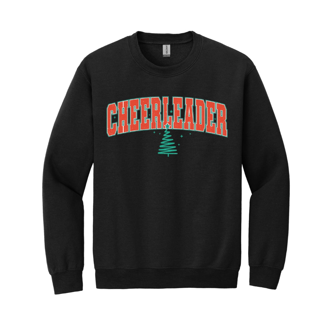 Holiday Crewneck Sweatshirt-Festive “Cheerleader” Christmas Apparel – Perfect Holiday Spirit Wear for Cheer Teams
