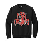 Holiday Crewneck Sweatshirt-“Merry Christmas” Glitter Script Design