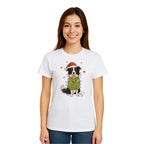 Merry & Furry Tees: Border Collie Christmas Lights Design – Cute Holiday Dog Lover Gift