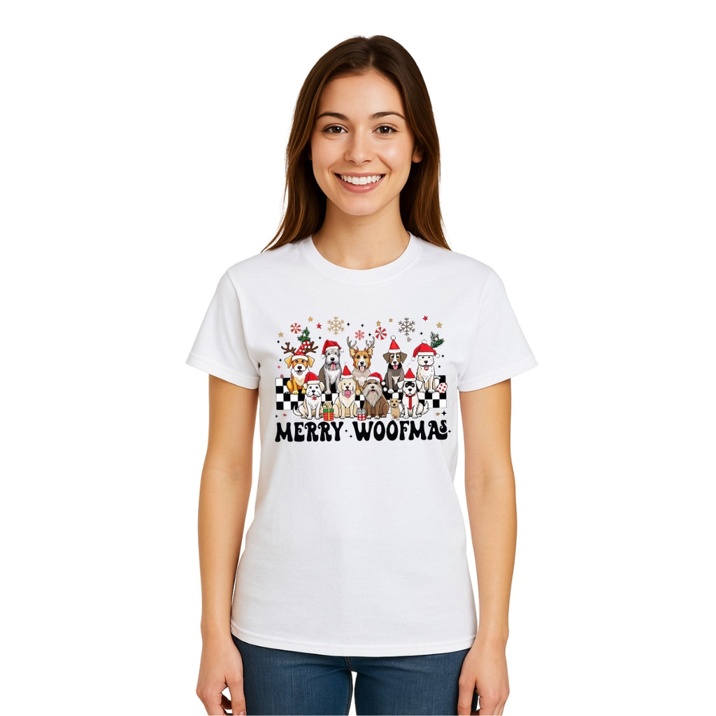 Christmas Tee for Pet Parents : Merry Woofmas Dog Lover Apparel