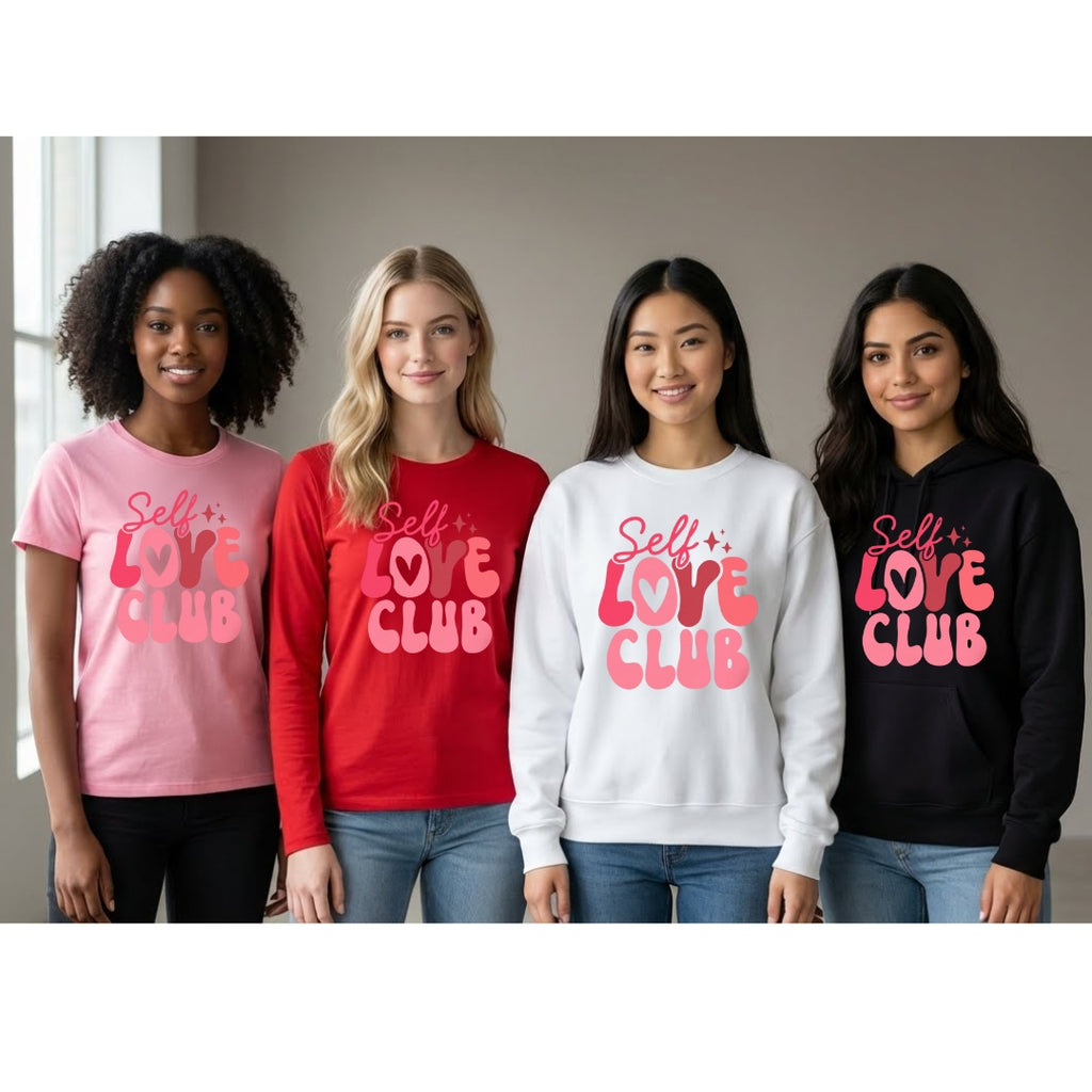 Self Love Club Sweatshirt & Tee – Valentine’s Day Self-Care Outfit