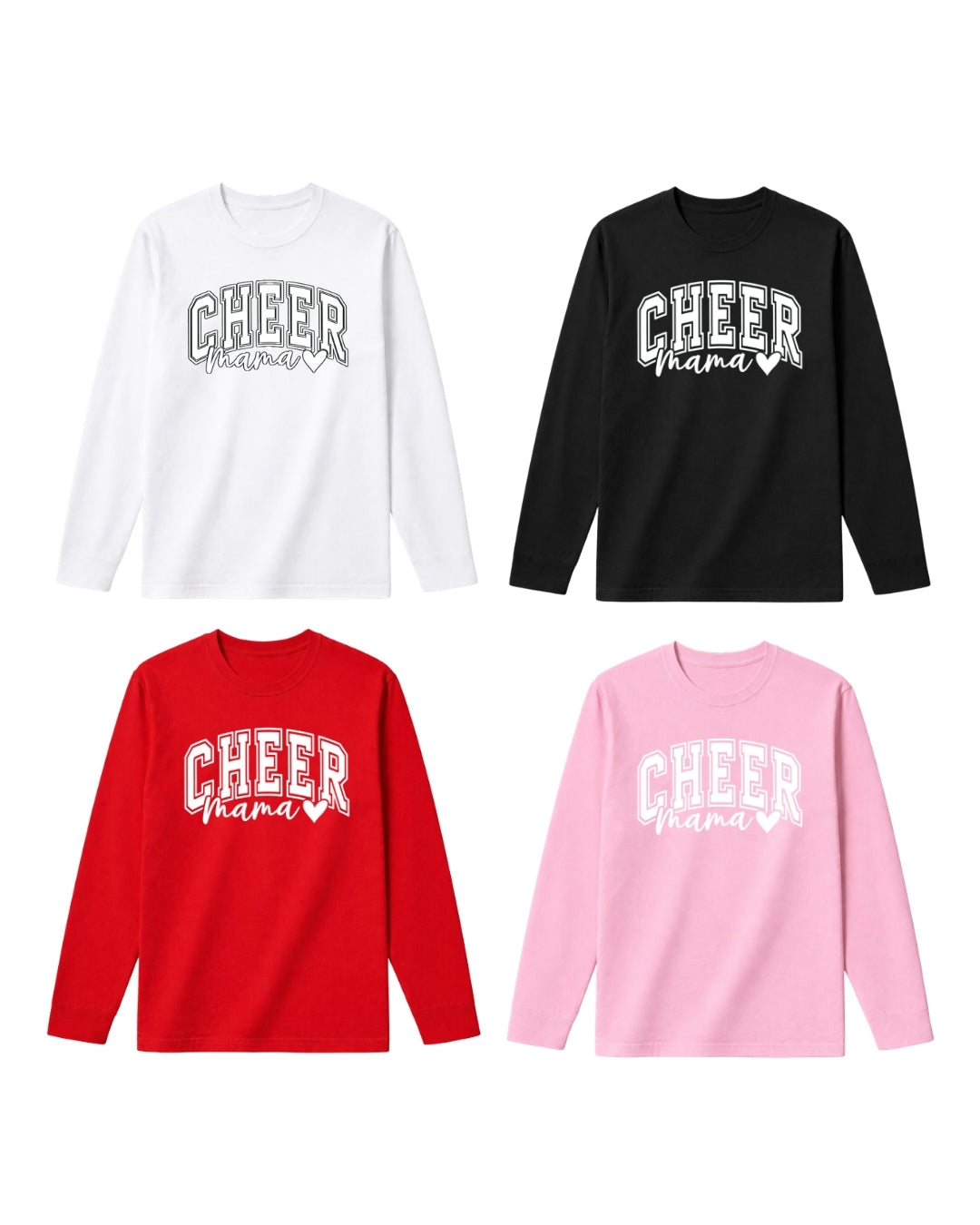 Cheer Mama Shirt with Heart – Cheer Mom Tee, Cheerleading Mom Apparel, Game Day Outfit