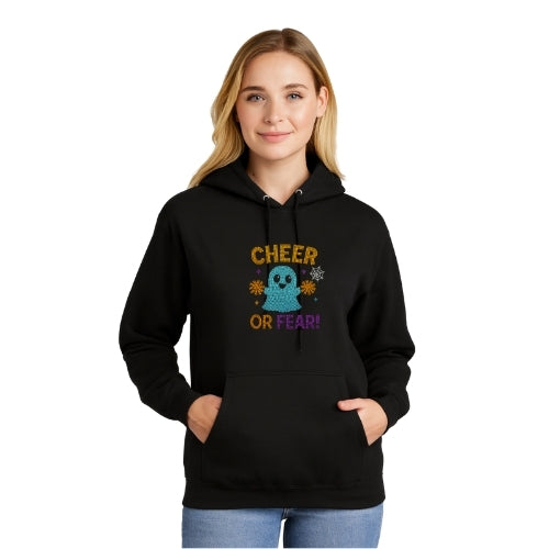 Rhinestone Cheer or Fear Hoodie