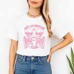 Anti Valentine Club Sweatshirt & Tee – Skeleton Heart Valentine Design