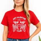 Anti Valentine Club Sweatshirt & Tee – Skeleton Heart Valentine Design