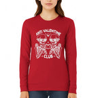 Anti Valentine Club Sweatshirt & Tee – Skeleton Heart Valentine Design