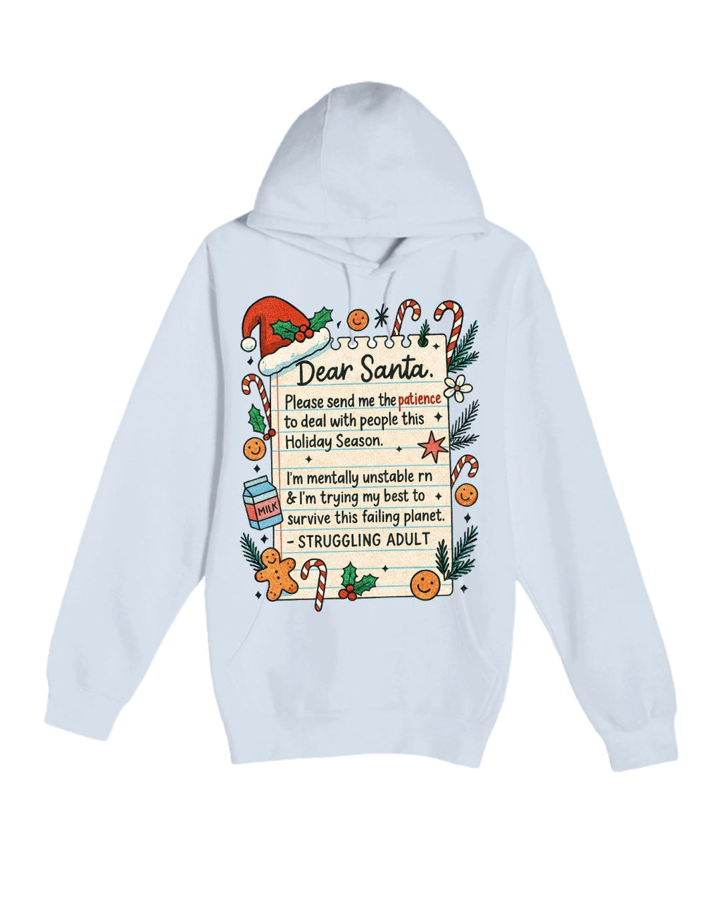 “Dear Santa: Struggling Adult Holiday Survival Design”