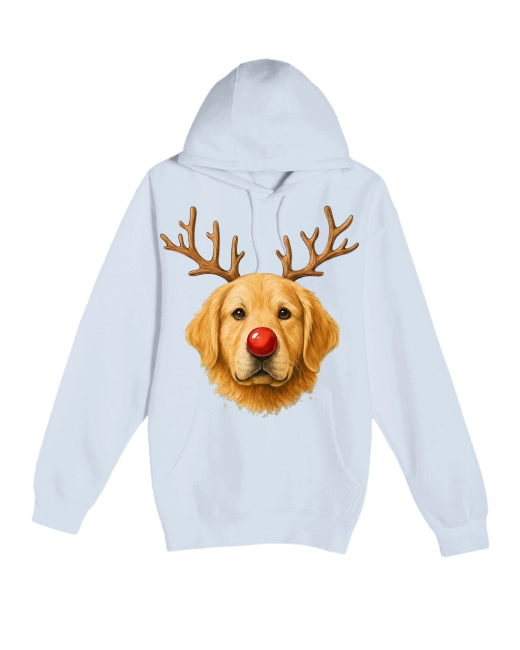 Reindeer Golden Retriever Christmas Design – Cute Holiday Dog Graphic