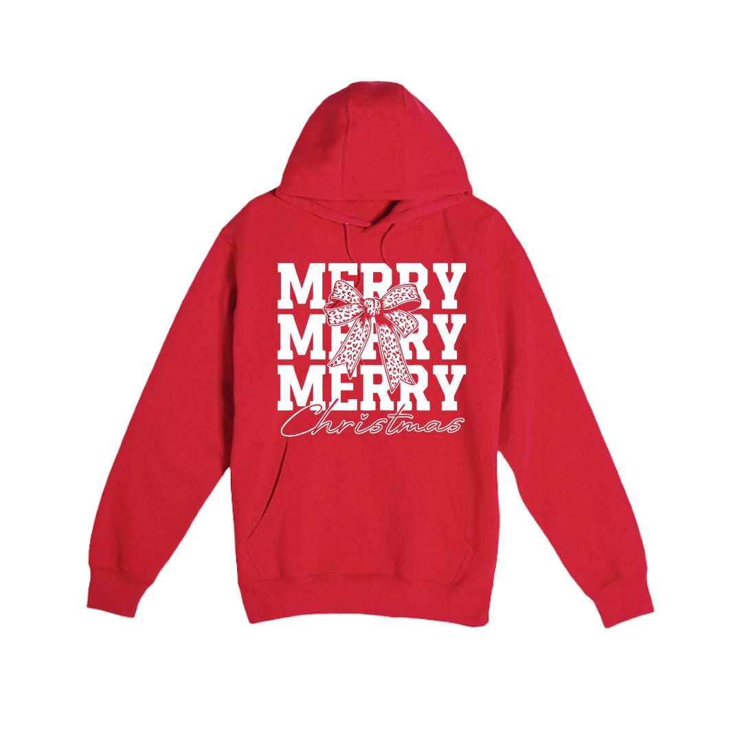 HOLIDAY HOODIE-Merry Merry Merry Christmas Graphic