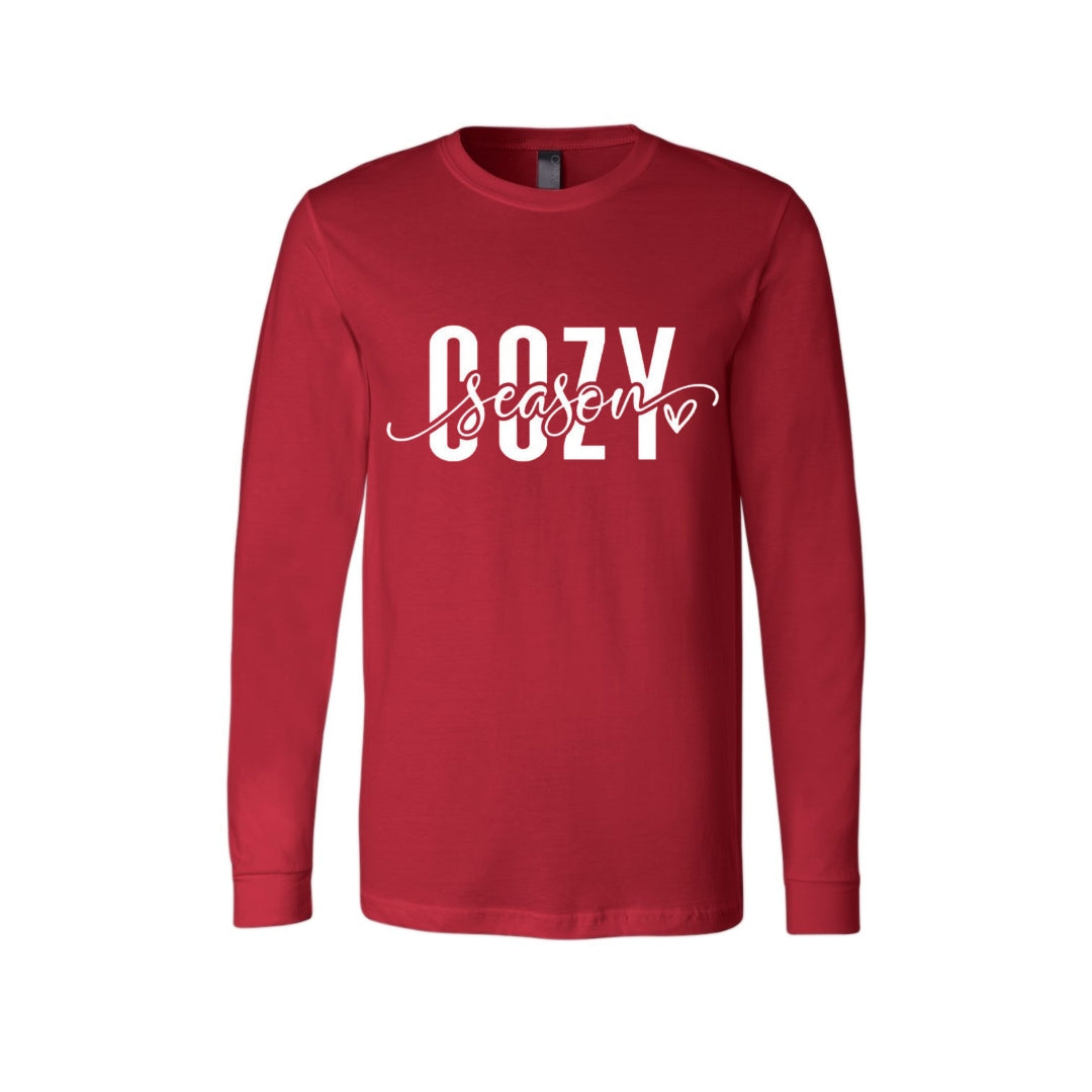 Minimalist Holiday Long Sleeves- Cozy Season Script Design