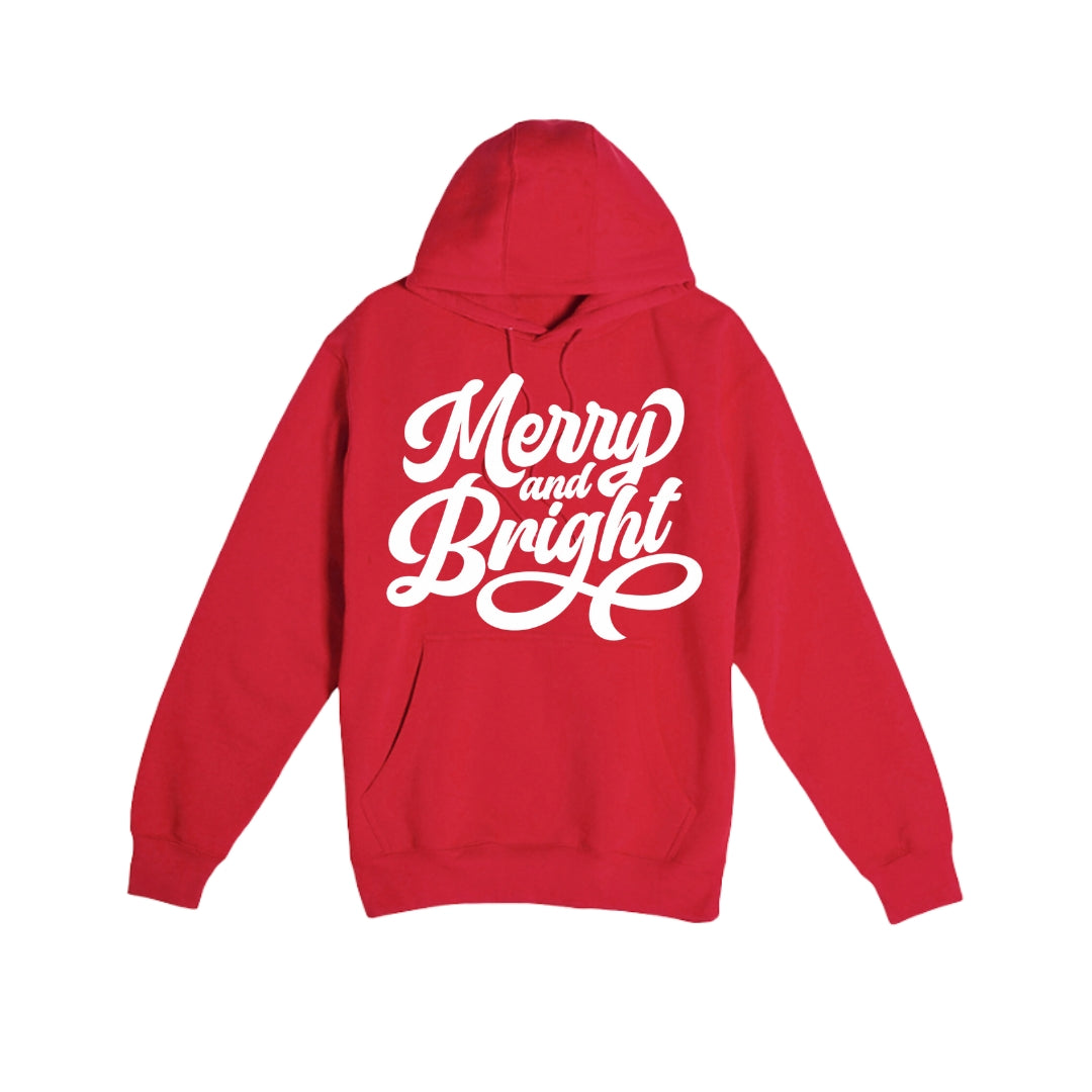 HOLIDAY HOODIE-Merry and Bright Holiday Graphic