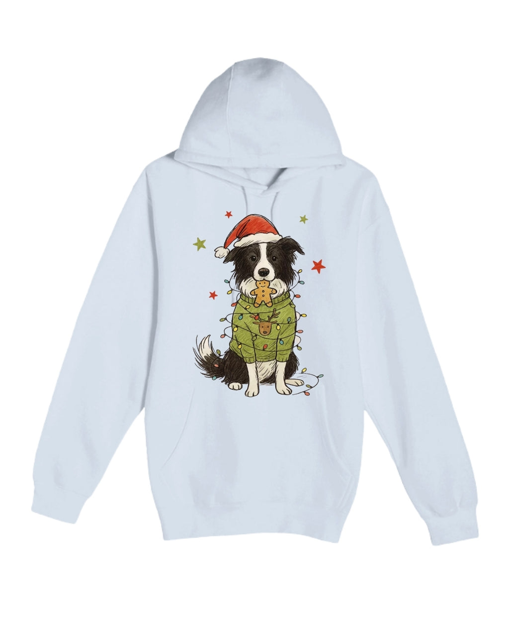 Border Collie Christmas Lights Design – Cute Holiday Dog Lover Gift