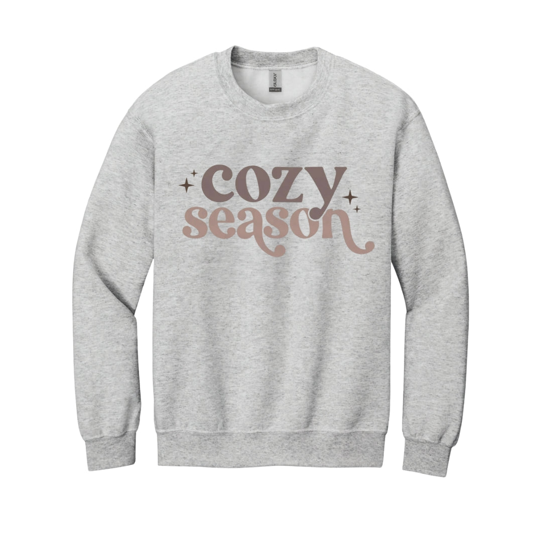 Holiday Crewneck Sweatshirt-Retro “Cozy Season” Apparel – Perfect for Fall, Winter, and All Things Snuggly