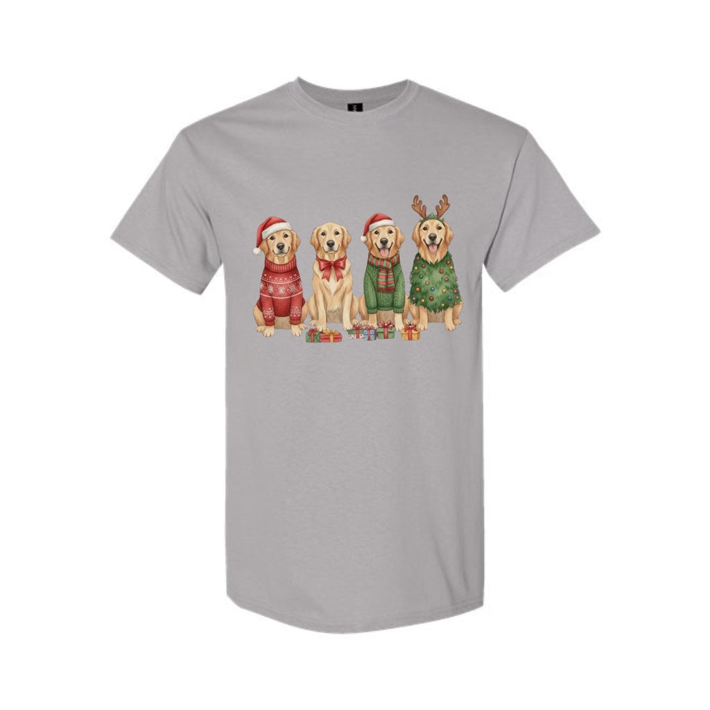 Merry & Furry Tees:Golden Retriever Christmas Dogs Design – Festive Holiday Dog Lover Gift