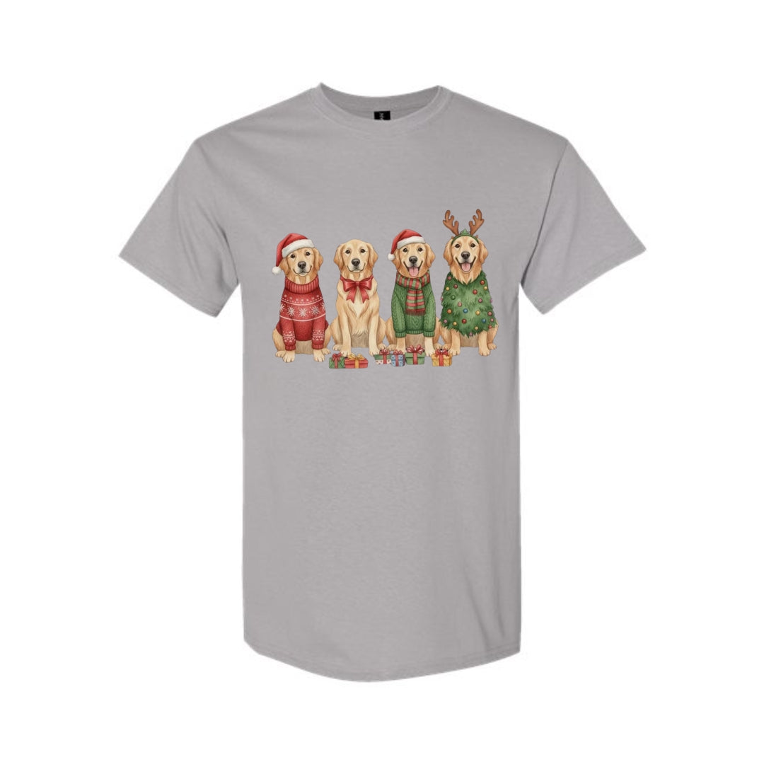 Merry & Furry Tees:Golden Retriever Christmas Dogs Design – Festive Holiday Dog Lover Gift