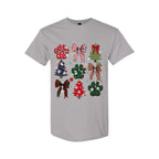 Merry & Furry Tees:Festive Paw Prints and Christmas Trees