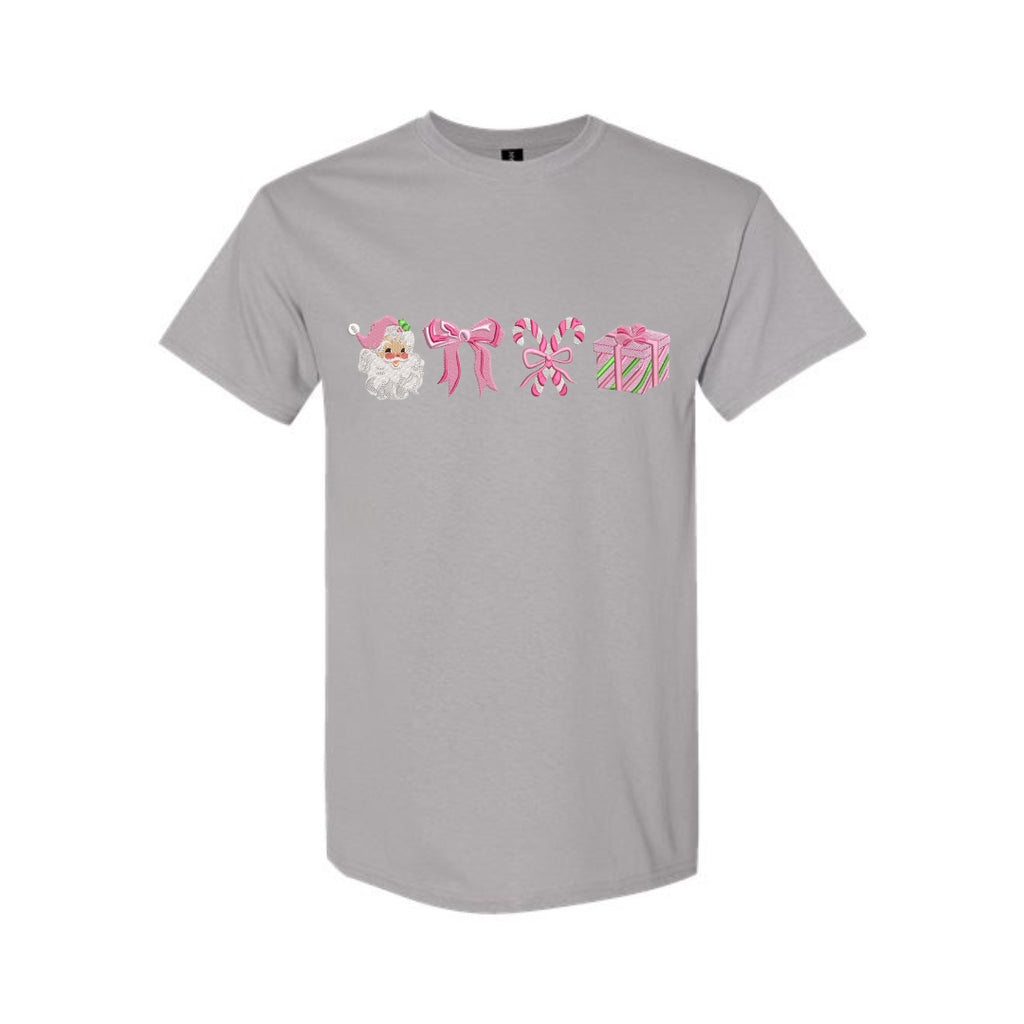 Holiday Shirt -Pink Christmas Icons Graphic