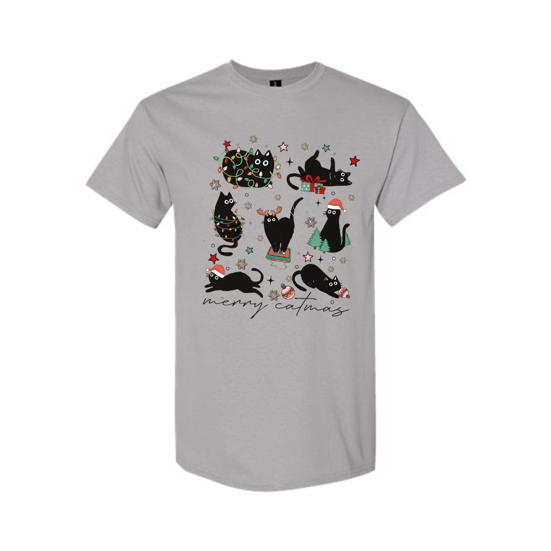 Christmas Tee for Pet Parents : Merry Catmas – Funny Christmas Cat Lover Gift