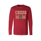 Holiday Long Sleeves- Festive “Cheer Mom” Christmas Apparel – Perfect Holiday Spirit Wear for Cheer Moms