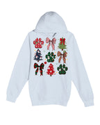 Festive Paw Prints and Christmas Trees