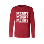Holiday Long Sleeves-Merry Merry Merry Christmas Graphic