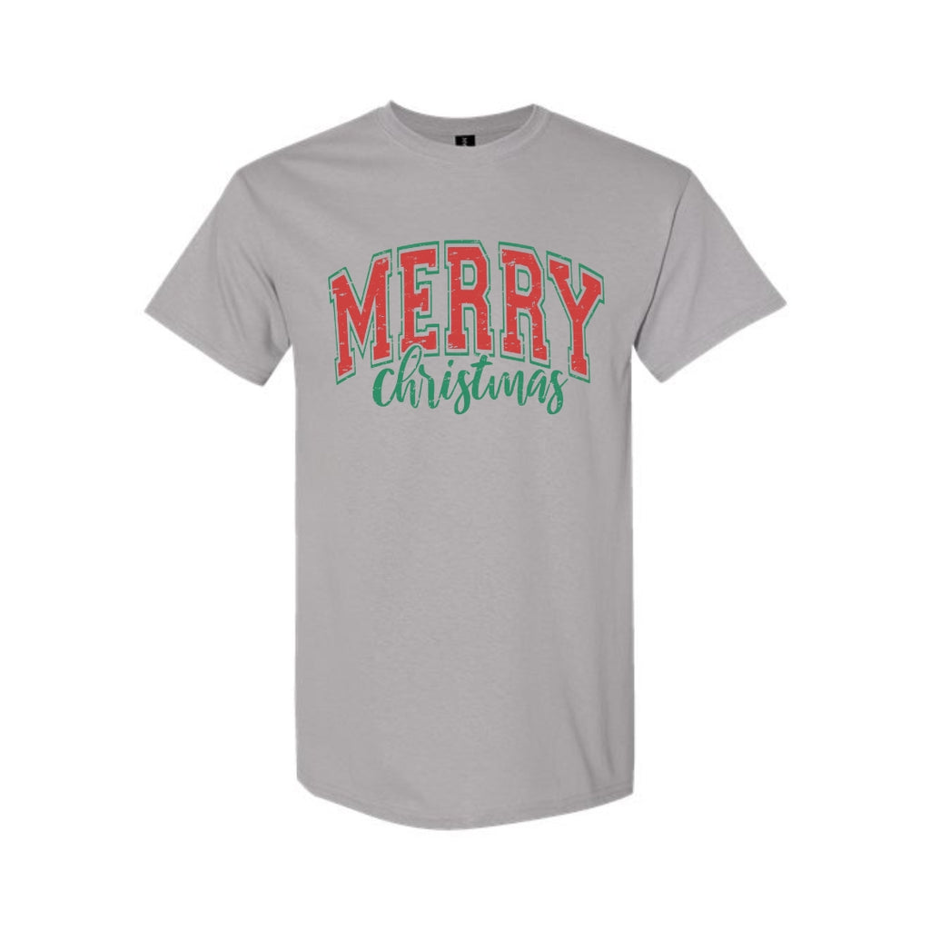 Minimalist Holiday Shirt - “Merry Christmas” Bold Letter Design
