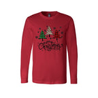 Holiday Long Sleeves-Merry Christmas 3 Graphic Trees