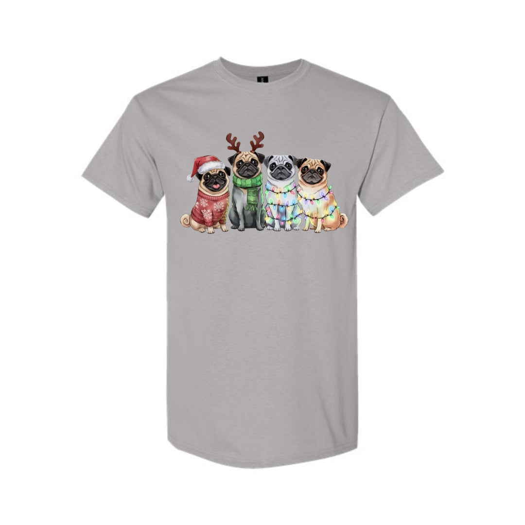 Merry & Furry Tees: Festive Pug Christmas Apparel – Cute Holiday Dog Lover Gift