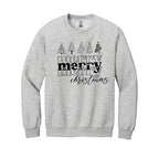 Holiday Crewneck Sweatshirt- Merry Merry Christmas Graphic Tee