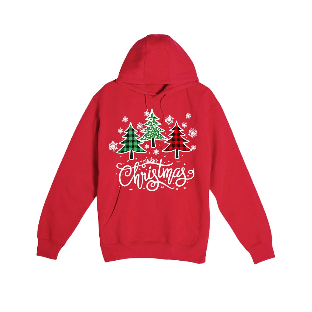 HOLIDAY HOODIE-Merry Christmas 3 Graphic Trees