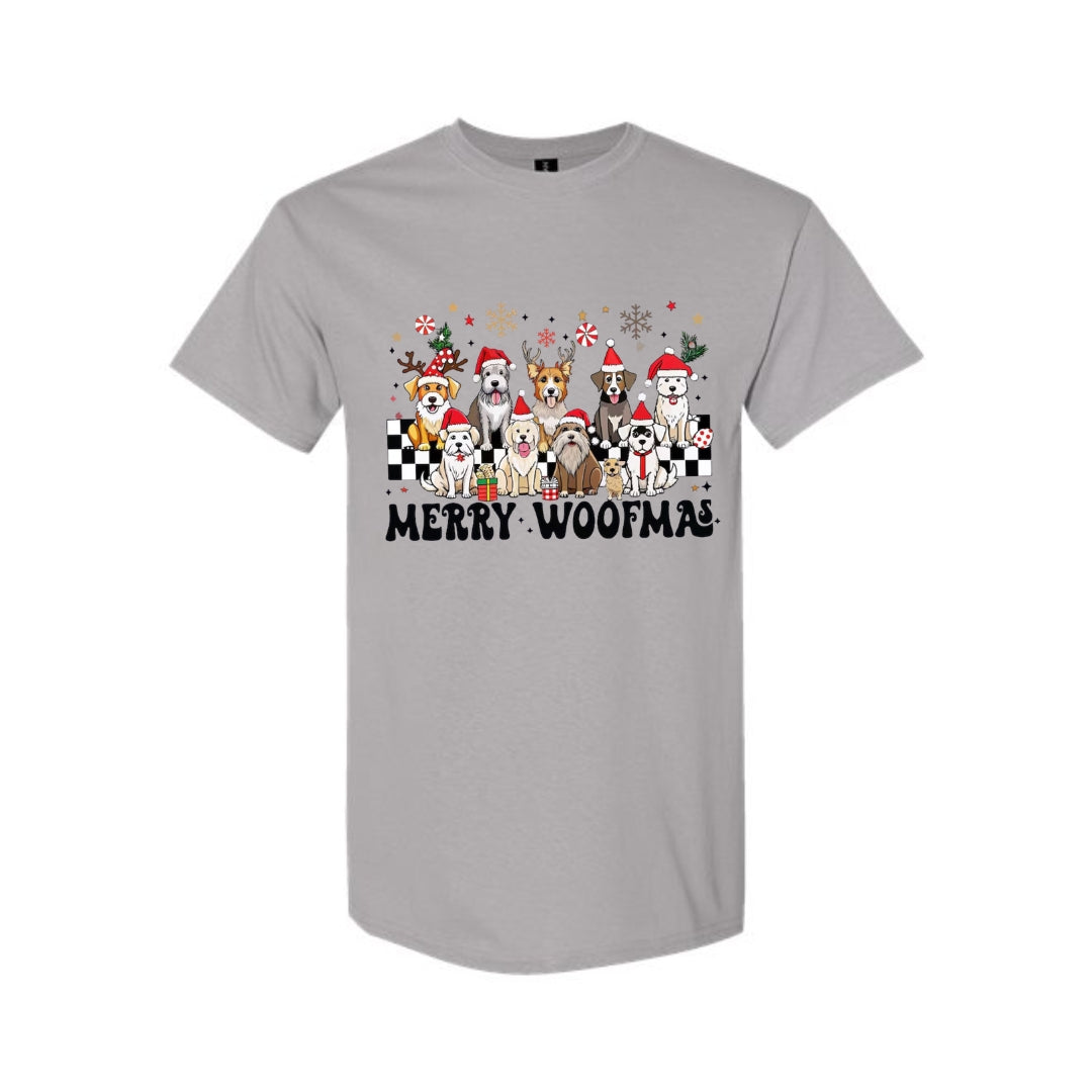 Christmas Tee for Pet Parents : Merry Woofmas Dog Lover Apparel