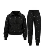Half Time™ Quarter Zip Jacket Rhinestone Set