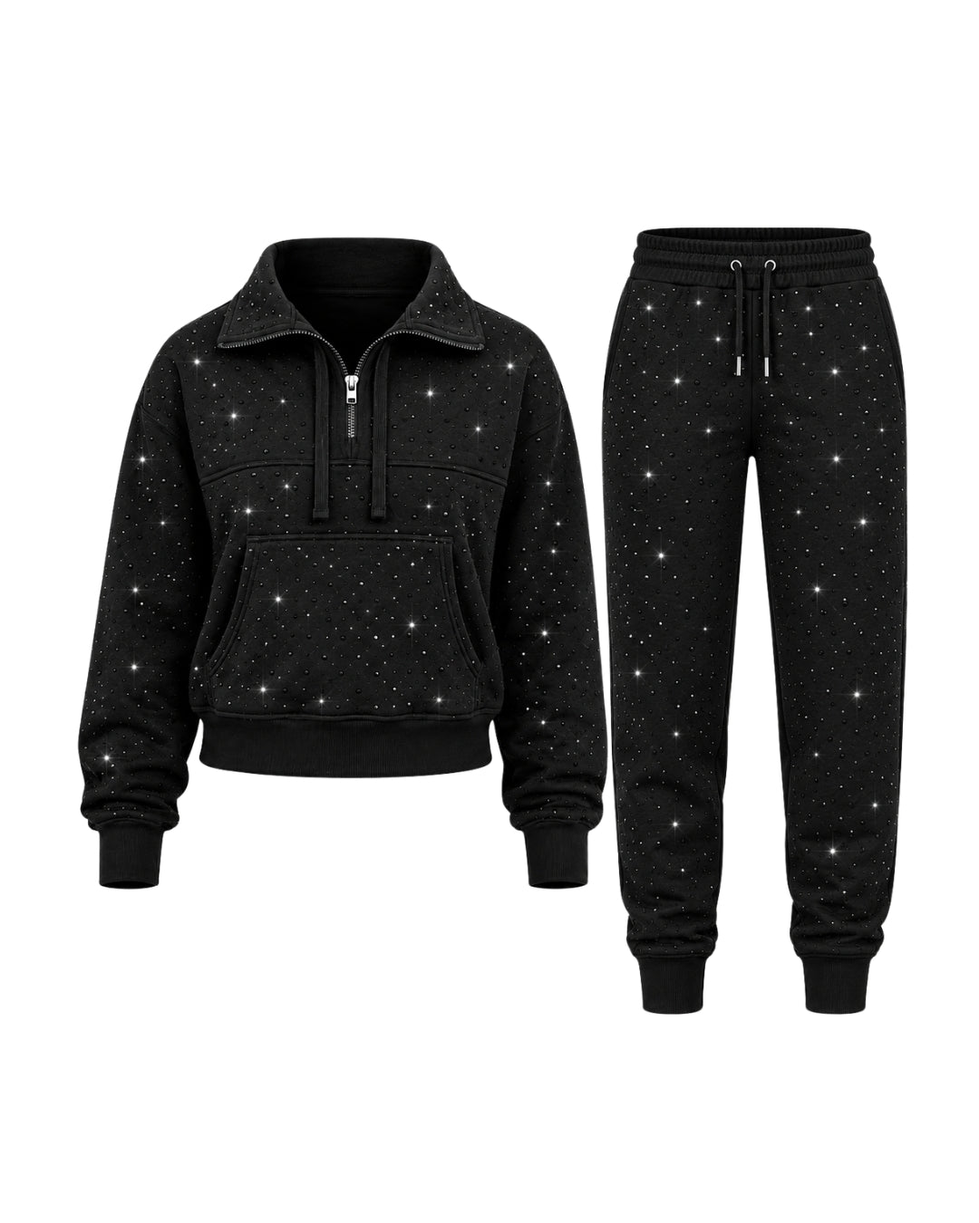 Half Time™ Quarter Zip Jacket Rhinestone Set