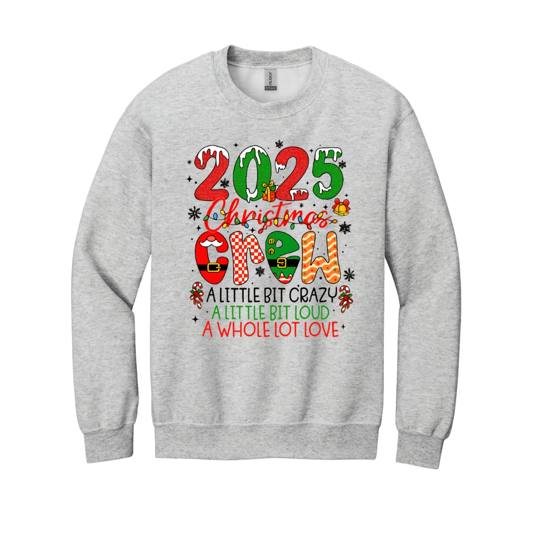 Holiday Crewneck Sweatshirt- “2025 Christmas Crew” Holiday Design