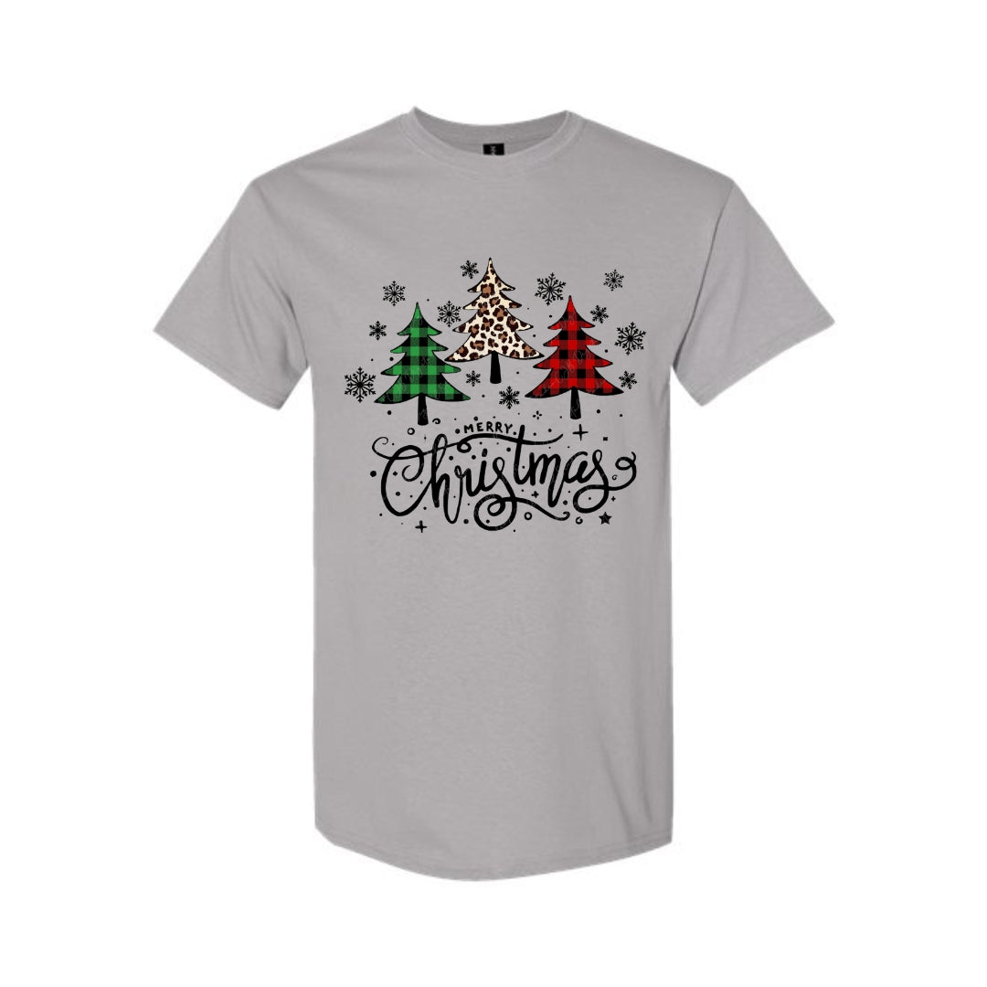 Holiday Shirt -Merry Christmas 3 Graphic Trees