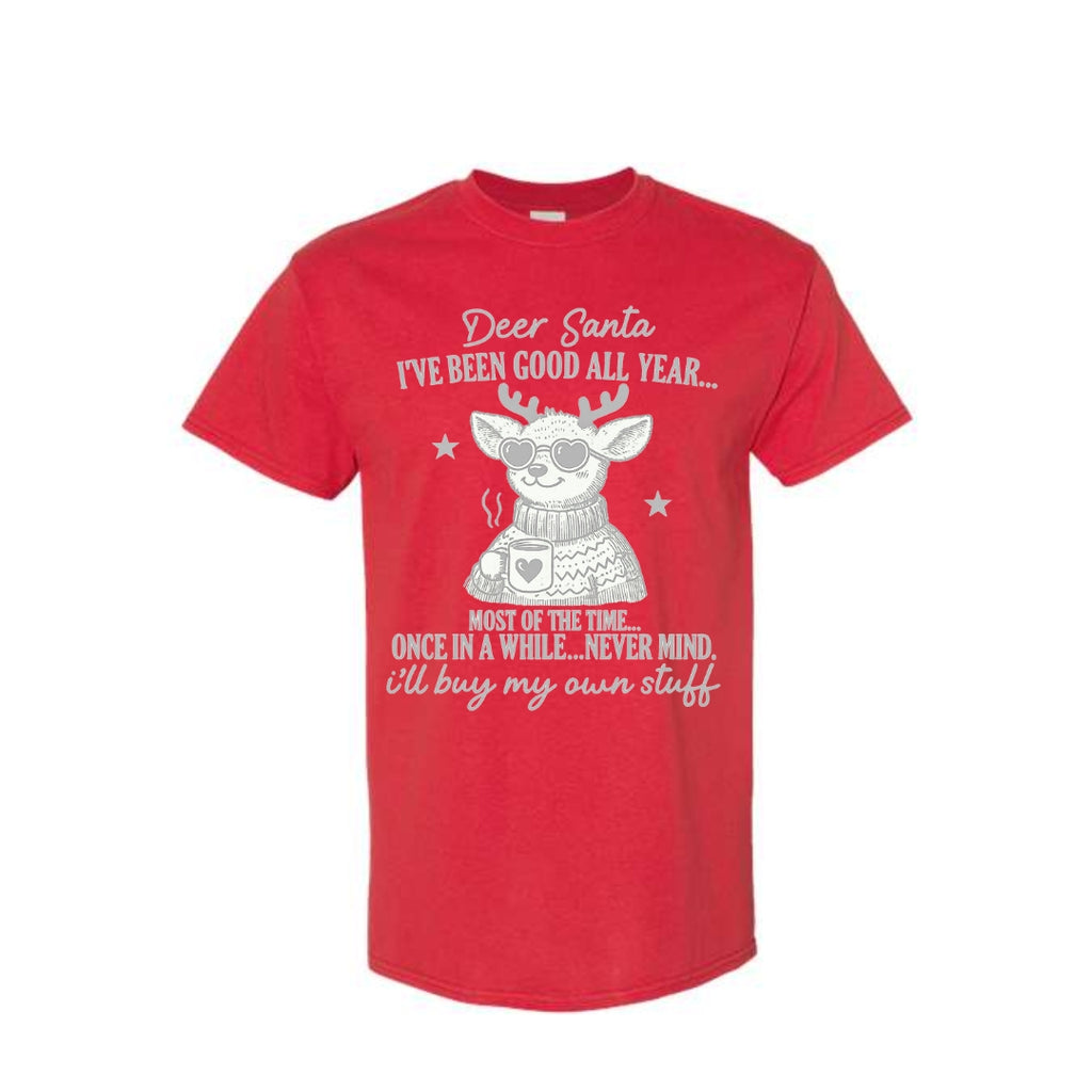 FUNNY HOLIDAY SHIRT: Good-ish Reindeer Christmas Sass Design
