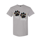 Merry & Furry Tees: “Happy Pawlidays Festive Paw Print Lights Design”