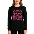 Anti Valentine Club Sweatshirt & Tee – Skeleton Heart Valentine Design