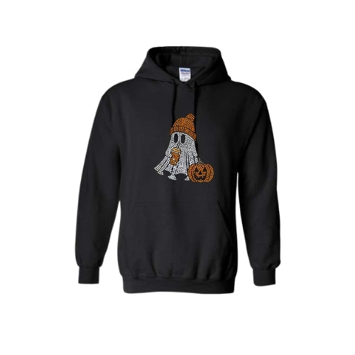 Rhinestone Pumpkin Spice Ghost Hoodie