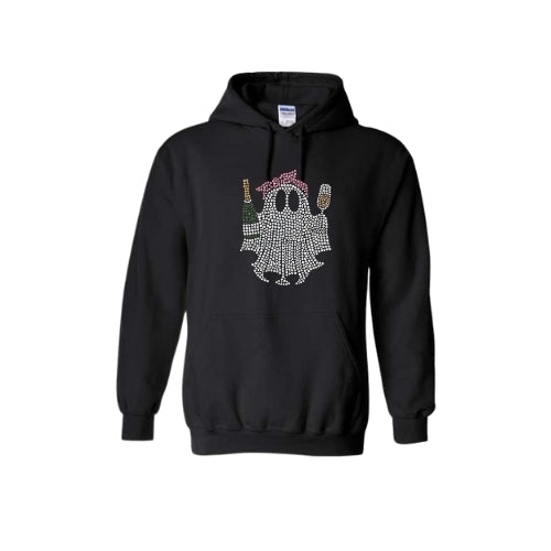 Rhinestone Party Ghost Hoodie