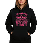 Anti Valentine Club Sweatshirt & Tee – Skeleton Heart Valentine Design