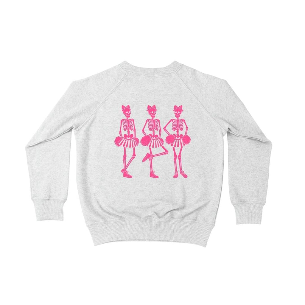Skeleton Cheerleader Crew Neck Sweatshirt