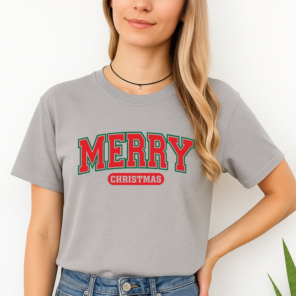Minimalist Holiday Shirt - Merry Christmas Graphic Apparel