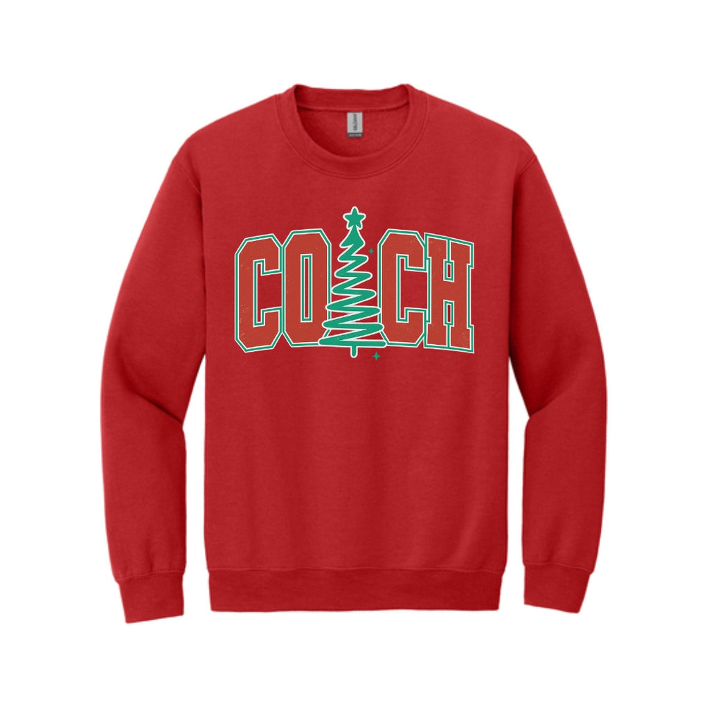 Holiday Crewneck Sweatshirt-Festive “Coach” Christmas Apparel – Holiday Gift for Sports Coaches