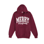 HOLIDAY HOODIE-“Merry Christmas” Bold Letter Design