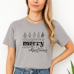 Minimalist Holiday Shirt - Merry Merry Christmas Graphic Tee