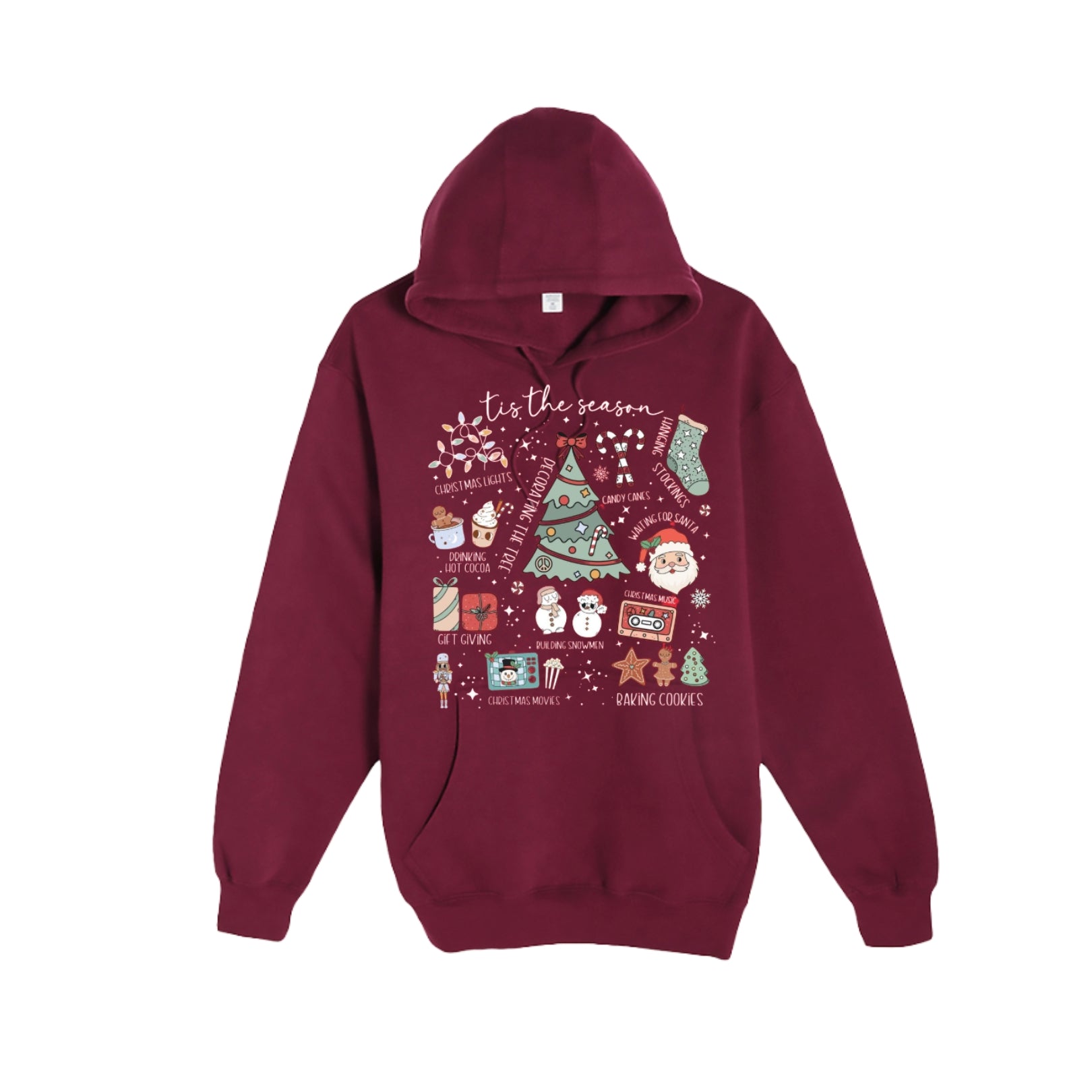 HOLIDAY HOODIE-Tis the Season’ Christmas Icons