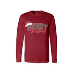 Holiday Long Sleeves-“Merry Christmas” Leopard Santa Design
